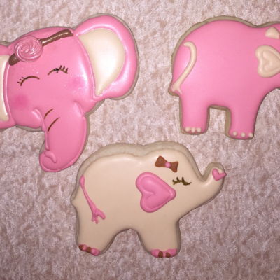 Pink Elephant Cookies