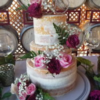 Naked And Flowery I made the wedding cake for my niece's wedding. I think I did a good job for not caking for such a long time.