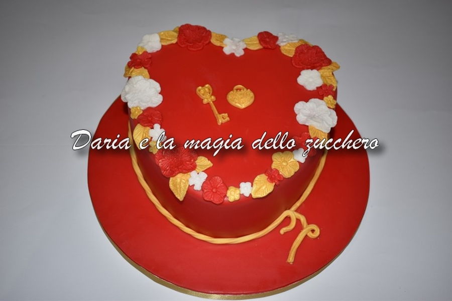 Red Heart Cake